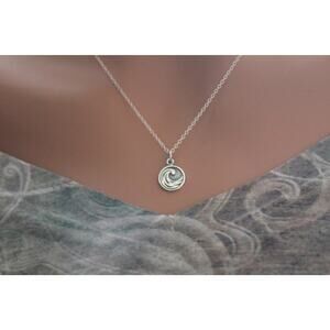Sterling Silver Water Element Charm Necklace